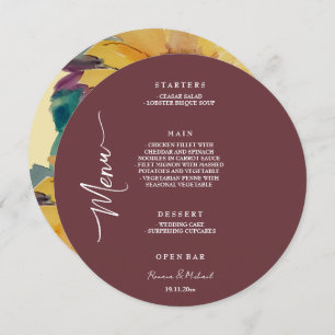 Dark Chocolate Brown Elegant  Menu