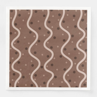 Dark Chocolate Drizzle and Sprinkles Pattern Napkin