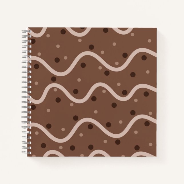 Dark Chocolate Drizzle & Sprinkles Pattern Journal (Front)
