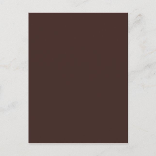 Dark chocolate hex code 3D241F Postcard (Front)
