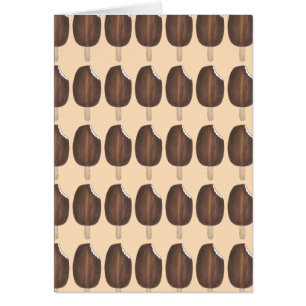 Dark Chocolate Ice Cream Popsicle Cards