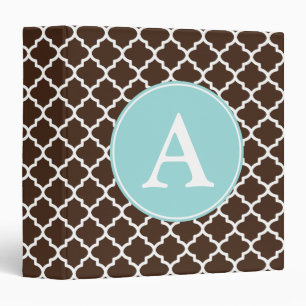Dark Chocolate Monogram Binder