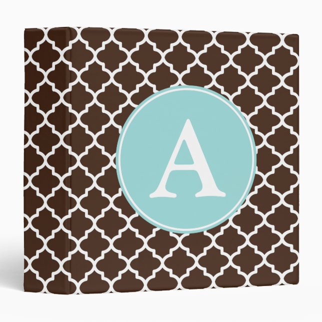Dark Chocolate Monogram Binder (Front/Spine)
