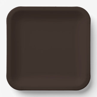 Dark Chocolate, Solid Brown, Dark Brown Paper Plate