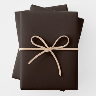 Dark Chocolate, Solid Brown, Dark Brown Wrapping Paper Sheet