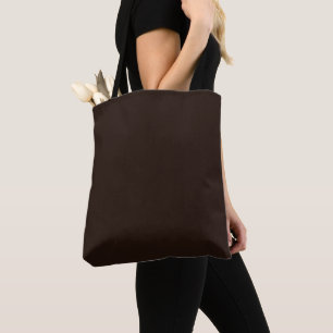 Dark Chocolate, solid dark brown Tote Bag