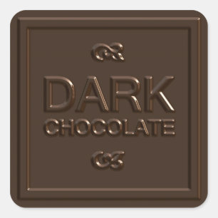 Dark Chocolate Square Sticker