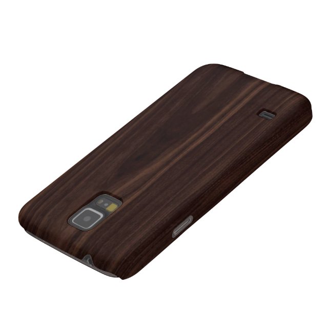 Dark Chocolate Wood Grain Texture Case-Mate Samsung Galaxy Case (Bottom)
