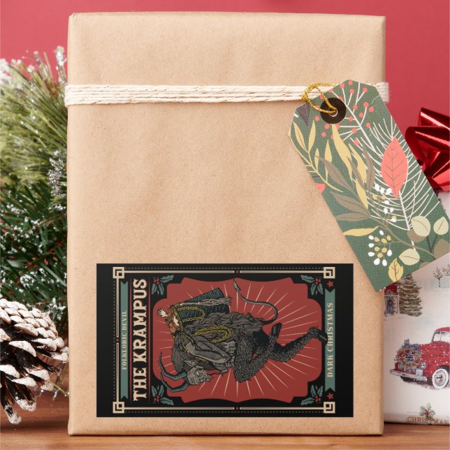 Dark Christmas Folkloric Devil Krampus Bag of Toys Sticker (Holiday)