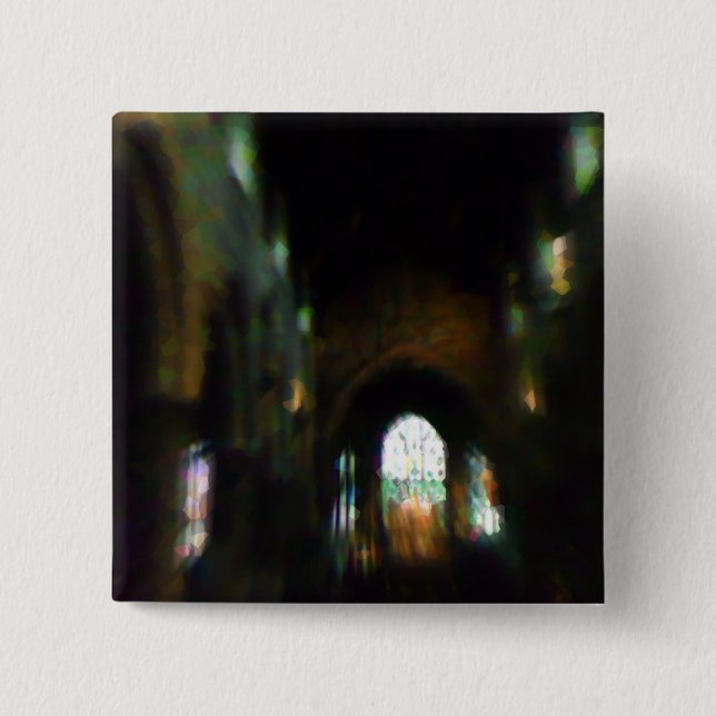 Dark Church 2 Inch Square Button (Front)
