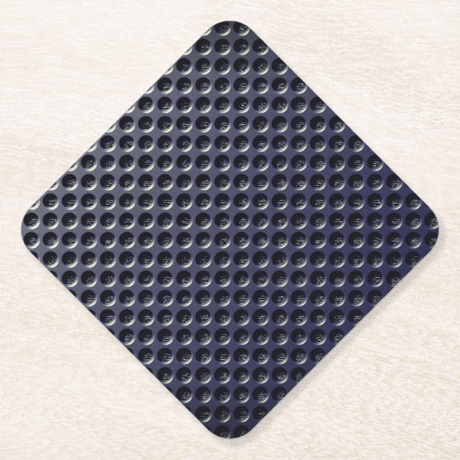 Dark Circles Design Paper Coaster (Front)
