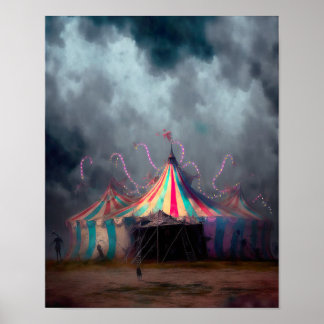 DARK CIRCUS 1 fantasy art illustration Poster