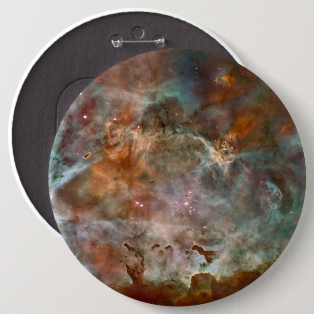 Dark Clouds of Carina Nebula Hubble Space 6 Inch Round Button (Front & Back)