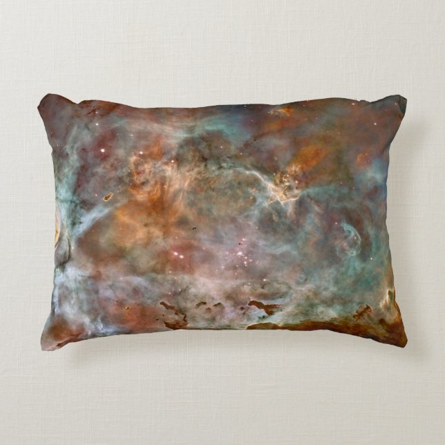 Dark Clouds of Carina Nebula Hubble Space Accent Pillow (Front)