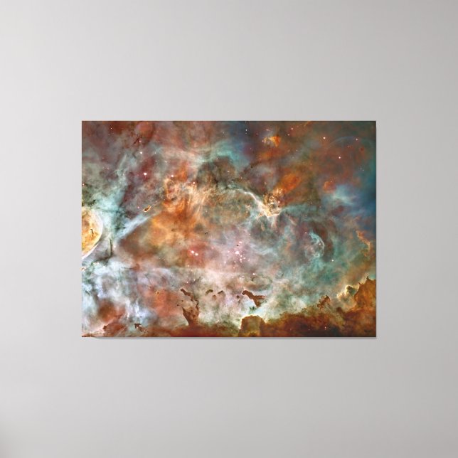 Dark Clouds of Carina Nebula Hubble Space Canvas Print (Front)