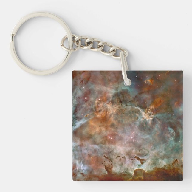 Dark Clouds of Carina Nebula Hubble Space Keychain (Front)