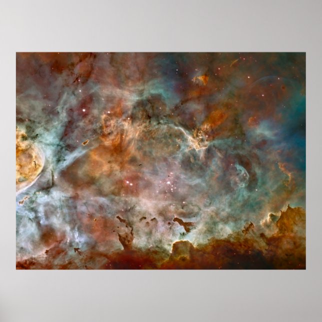 Dark Clouds of Carina Nebula Hubble Space Poster (Front)