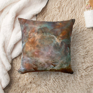 Dark Clouds of Carina Nebula Hubble Space Throw Pillow