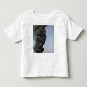 Dark clouds of smoke and fire emerge toddler t-shirt