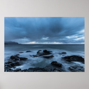 Dark Coastal Landscape Photo Poster