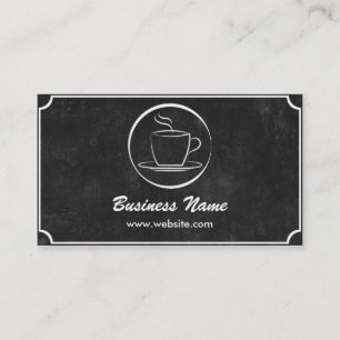 Dark Coffee Shop Business Card