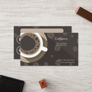 Dark Coffee Shop Loyalty Card