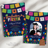 Dark Colorful Talavera Mexican Graduation Fiesta I