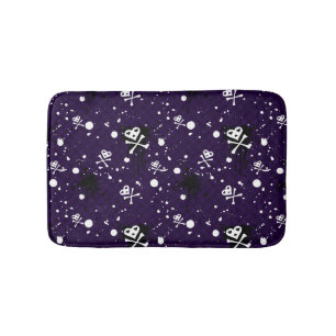 Dark Colour Emo Pattern With Paint Bath Mat