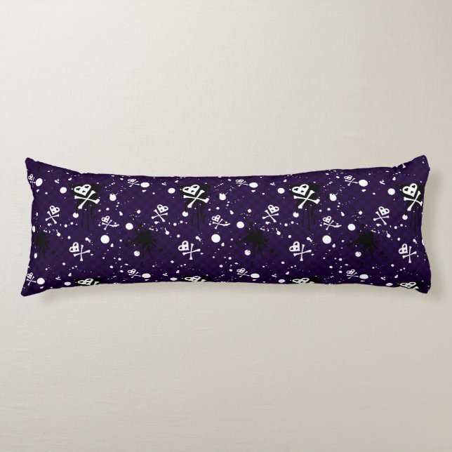 Dark Colour Emo Pattern With Paint Body Pillow (Front)