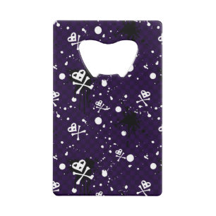 Dark Colour Emo Pattern With Paint Credit Card Bottle Opener
