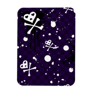 Dark Colour Emo Pattern With Paint Magnet