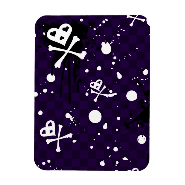 Dark Colour Emo Pattern With Paint Magnet (Vertical)