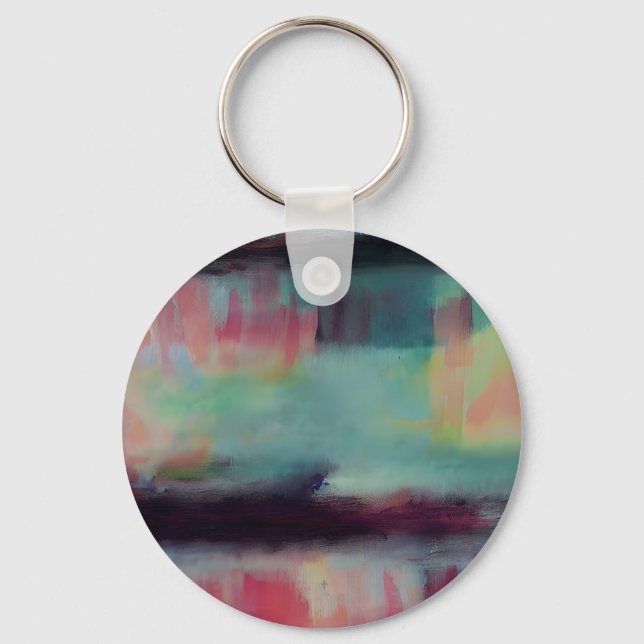 Dark colourful abstract blend  keychain (Front)