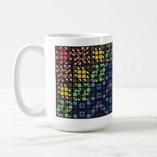 Dark Colourful Quilt Blocks Coffee Mug