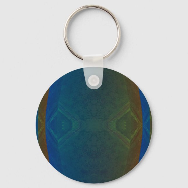 Dark Colours Abstract Crystalline Pattern Keychain (Front)