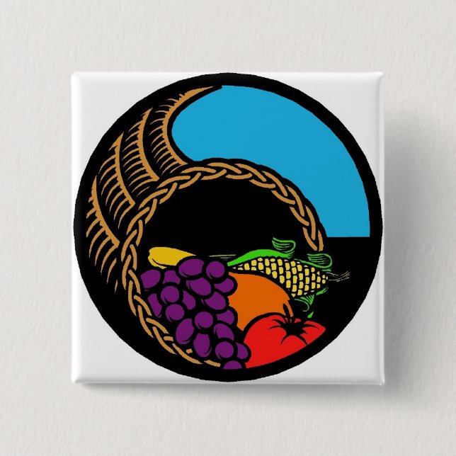 Dark Cornucopia 2 Inch Square Button (Front)