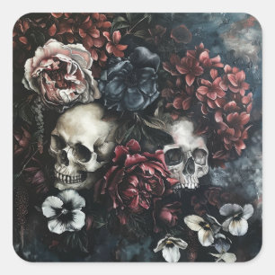 Dark Cottage Core Square Sticker