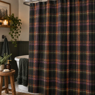 Dark Cottagecore Black Rust Autumn Plaid