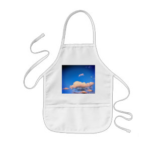 Dark cream clouds kids apron