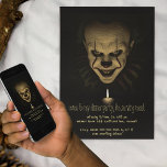 Dark Creepy Clown Glowing Candle Halloween Party  Invitation<br><div class="desc">A perfectly creepy invitation you can personalize for any horrific party you would like to host. Darkly gothic and frightening themed birthday, anniversary, dinner party, game night, Halloween party, ... whatever scares your pants off. The invitations are simple, modern and minimalist, and convey just the right amount of information to...</div>