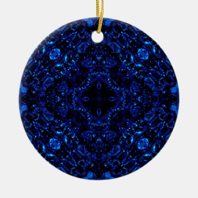 Dark Crystal 1 Blue Ceramic Ornament (Front)