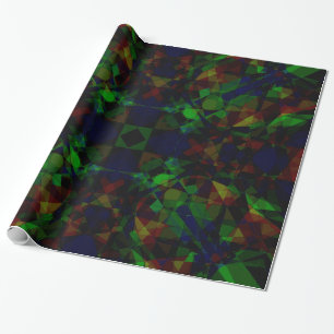 Dark Crystal Mandala Green Wrapping Paper