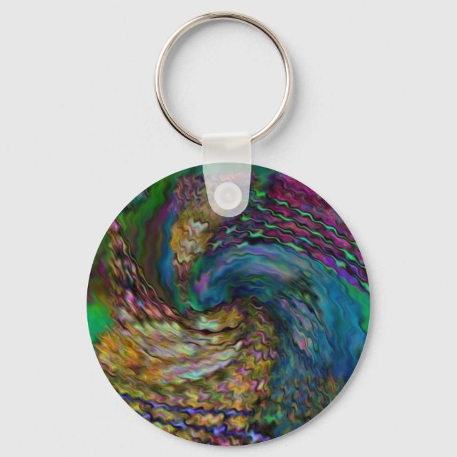 Dark Curly Colours Keychain (Front)