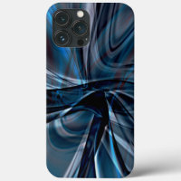 Dark curved polished overlapping twisted strokes