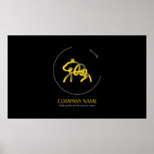 Dark custom logo poster printing