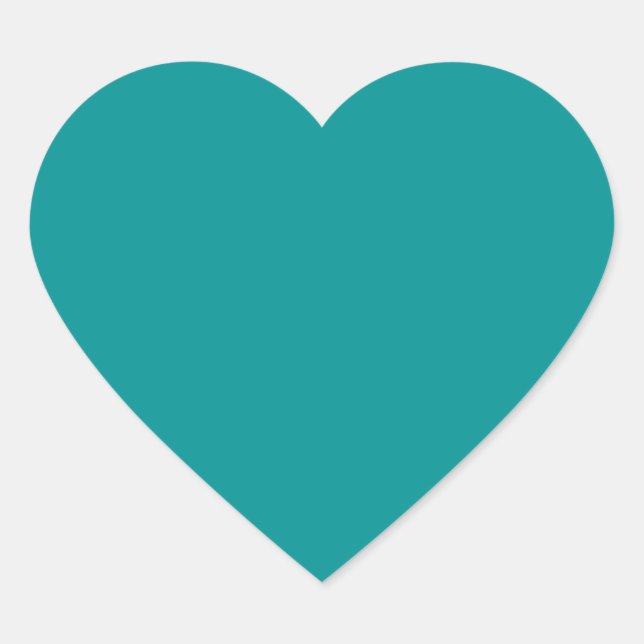 Dark Cyan - A Touch of Elegance to Your Projects Heart Sticker (Front)