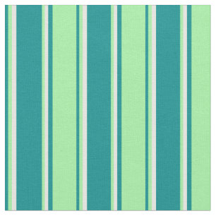 Dark Cyan, Green, and White Coloured Pattern Fabric