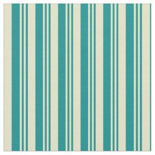 Dark Cyan & Pale Goldenrod Pattern Fabric