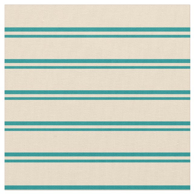Dark Cyan & Tan Pattern Fabric (Close Up)
