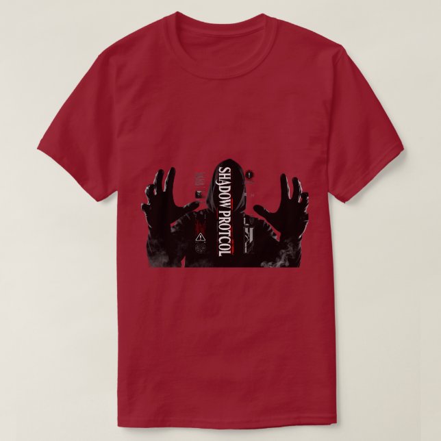 Dark Cyberpunk Hacker Techwear T-Shirt (Design Front)